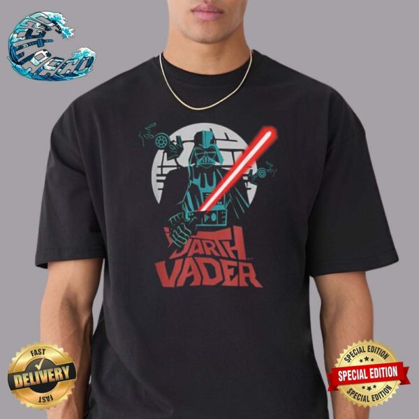 Star Wars Day 2024 Darth Vader With Lightsaber Block Print Style Classic T-Shirt