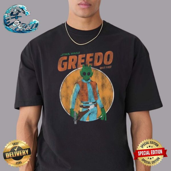 Star Wars Day 2024 Greedo Shot First Retro Vintage T-Shirt