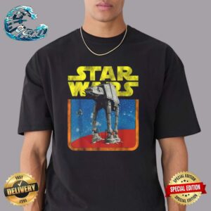 Star Wars Day AT-AT Walker TIE Fighter Distressed Retro Vintage T-Shirt