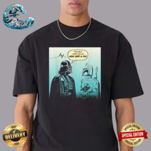 Star Wars Day Funny Darth Vader And Boba Fett Comic Vintage T-Shirt