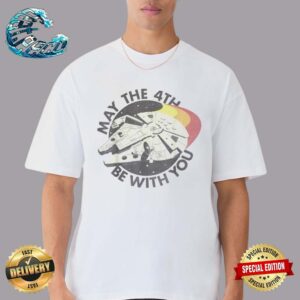 Star Wars Day Millennium Falcon Retro May The 4th Be With You Vintage T-Shirt