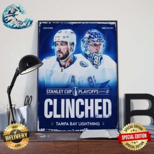 Tampa Bay Lightning Have Officially Clinched Their Spot In The 2024 Stanley Cup Playoffs NHL Home Decor Poster Canvas
