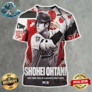 The Most MLB Home Runs By A Japanese Born Player Is Shohei Ohtani All Over Print Shirt