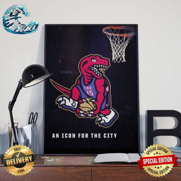 The Toronto Raptors Honoring Vince Carter’s Induction To The Basketball Hall Of Fame With This Logo An Icon For The City Poster Canvas