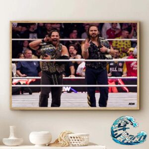The Young Bucks Are 3x AEW Tag Team Champions AEW Dynasty 2024 Wall Decor Poster Canvas