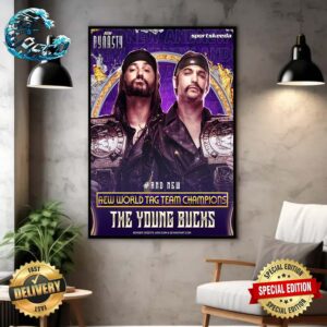 The Young Bucks Are The New AEW Dynasty World Tag Team Champions Wall Decor Poster Canvas
