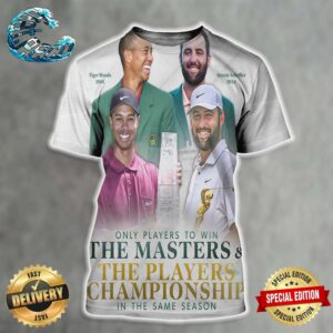 Tiger Woods And Scottie Scheffler Only Player To Win The Masters And The Players Championship In The Same Season All Over Print Shirt