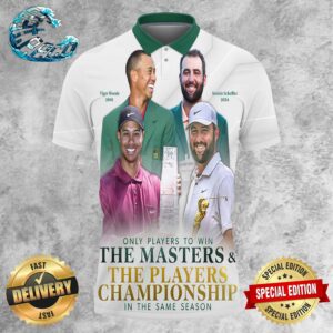 Tiger Woods And Scottie Scheffler Only Player To Win The Masters And The Players Championship In The Same Season Polo Shirt