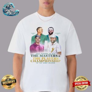 Tiger Woods And Scottie Scheffler Only Player To Win The Masters And The Players Championship In The Same Season Unisex T-Shirt