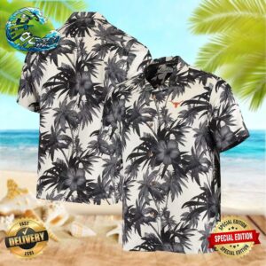 Tommy Bahama Black Texas Longhorns Harbor Island Hibiscus Button-Up Hawaiin Shirt