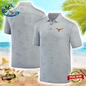 Tommy Bahama Gray Texas Longhorns Sport Palm Coast Palmera IslandZone Polo Shirt