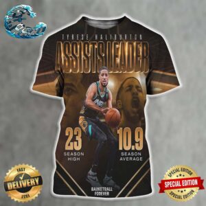 Tyrese Haliburton Is The 2023-24 NBA Assists Leader All Over Print Shirt