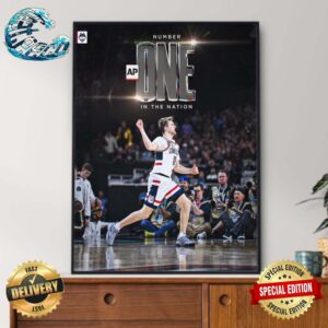 UConn Huskies Men’s Basketball AP Number One In The Nation Wall Decor Poster Canvas