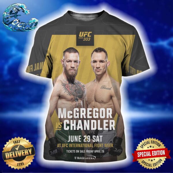 UFC 303 Conor McGregor Vs Michael Chandler Will Face Off At UFC International Fight Week On June 29 Sat All Over Print Shirt