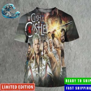 WWE Headed To Glasgow For Clash At The Castle Scotland This Saturday 15 June At OVO Hydro Cody Rhodes x Drew McIntyre x Bianca Belair x The Usos x Jade Cargill All Over Print Shirt