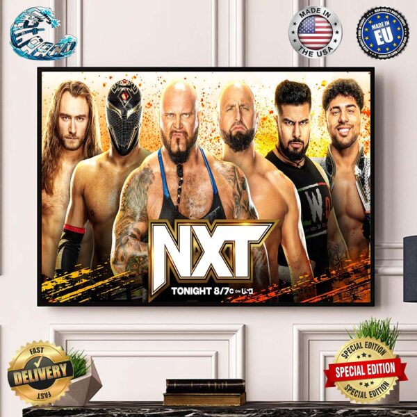 WWE NXT Head To Head Matchup Trick Williams And Carmelo Hayes Vs Team Stand And Deliver Wall Decor Poster Canvas