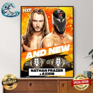 WWE NXT Nathan Frazer And Axiom Are The New NXT Tag Team Champions Poster Canvas