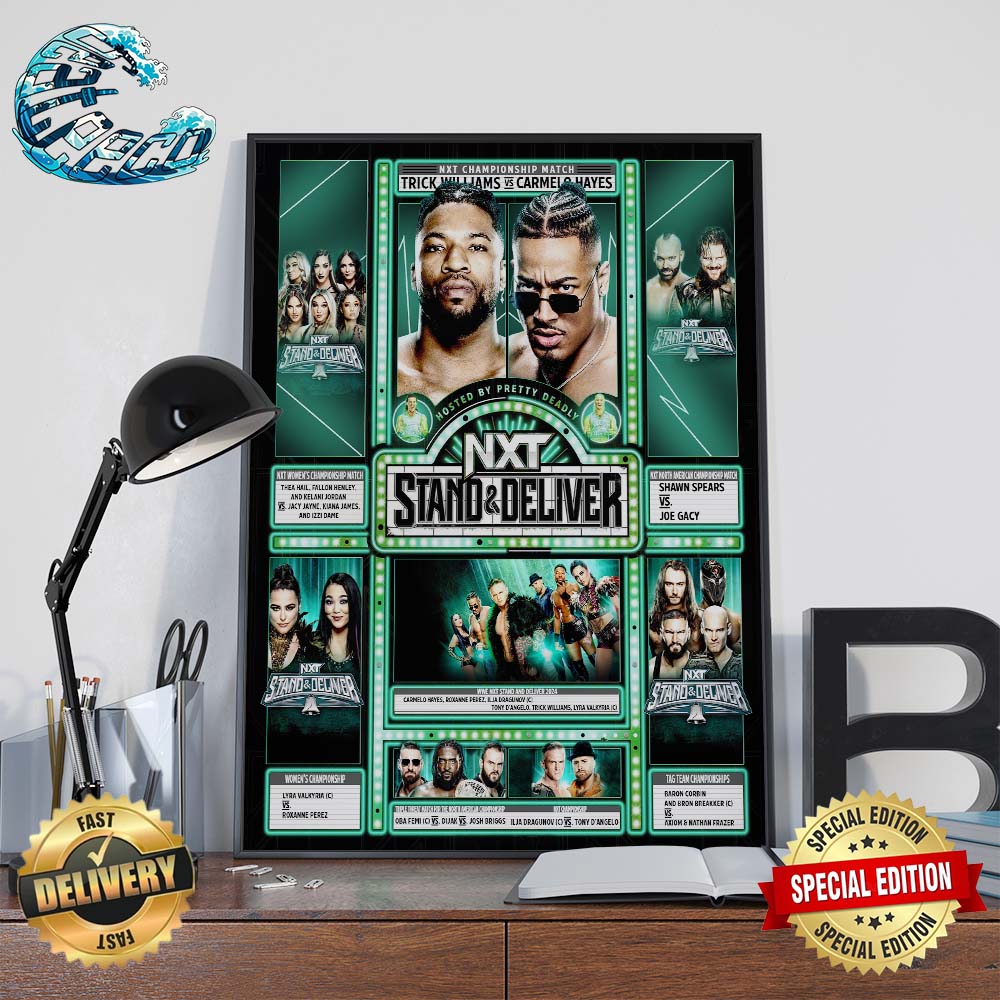 WWE NXT Stand And Deliver 2025 All Matchup Card Home Decor Poster