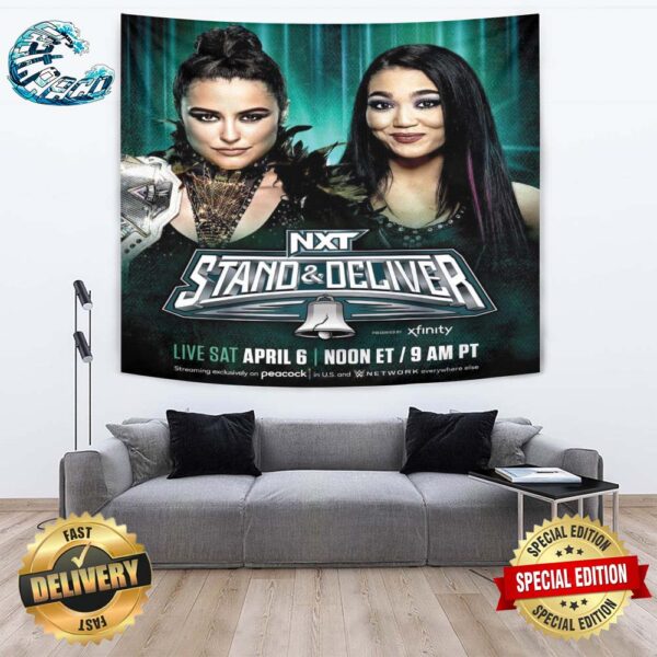 WWE NXT Stand And Deliver Head To Head Lyra Valkyria Vs Roxanne Perez Poster Tapestry