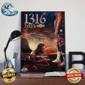 WWE WrestleMania XL Cody Rhodes Ended 1316 Days Of Tribal Chief Roman Reigns Poster Canvas