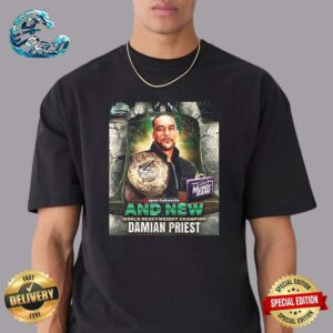 WWE WrestleMania XL Damian Priest And New World Heavyweight Champion Premium T-Shirt