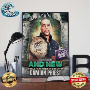 WWE WrestleMania XL Damian Priest And New World Heavyweight Champion Wall Decor Poster Canvas
