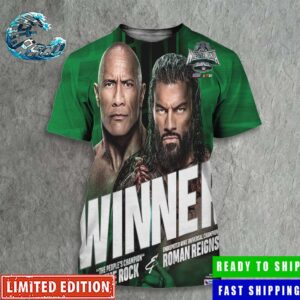 WWE WrestleMania XL The People’s Champion The Rock And Undisputed WWE Universal Champion Roman Reigns The Winner 3D Shirt
