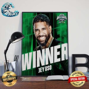 WWE WrestleMania XL Winner Jey Uso When Defeats Jimmy Uso Poster Canvas