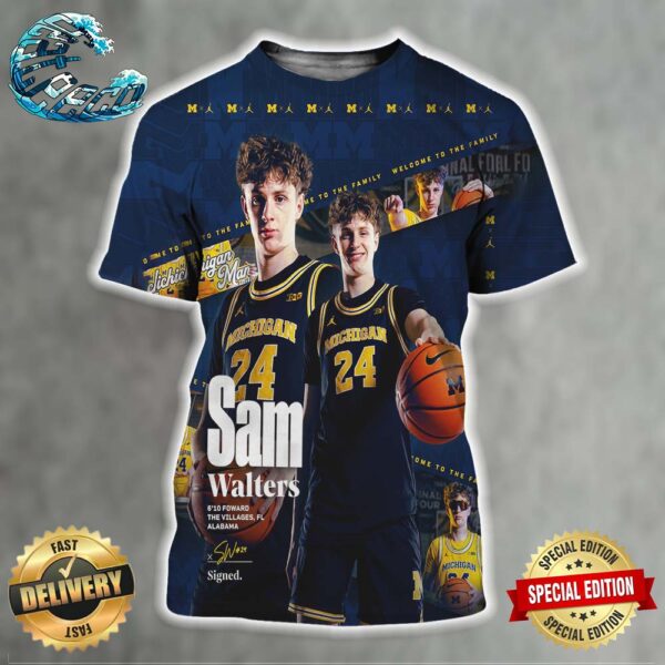 Welcome Sam Walters To Michigan Wolverines All Over Print Shirt