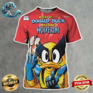 What If Donald Duck Became Wolverine Issue 1 Celebrate The 90th Anniversary Of Donald Duck 50th Anniversary Of Wolverine Comic Cover All Over Print Shirt