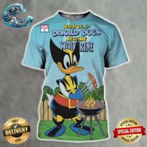 What If Donald Duck Became Wolverine Ver 2 Issue 1 Celebrate The 90th Anniversary Of Donald Duck 50th Anniversary Of Wolverine Comic Cover All Over Print Shirt
