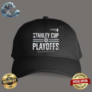 Winnipeg Jets NHL 2024 Stanley Cup Playoffs Crossbar Black Cap Hat Snapback