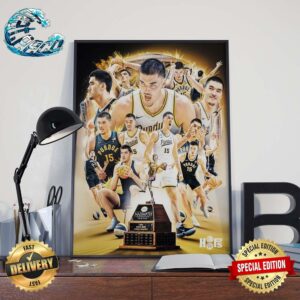 Zach Edey Purdue University Wins Naismith Men’s College Player Of The Year Trophy 2024 Wall Decor Poster Canvas