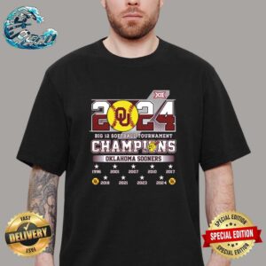 2024 Big 12 Softball Tournament Champions Oklahoma Sooners Unisex T-Shirt