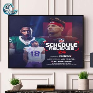 2024 NFL Schedule Release On Wednesday May 15 8PM ET Wall Decor Poster Canvas