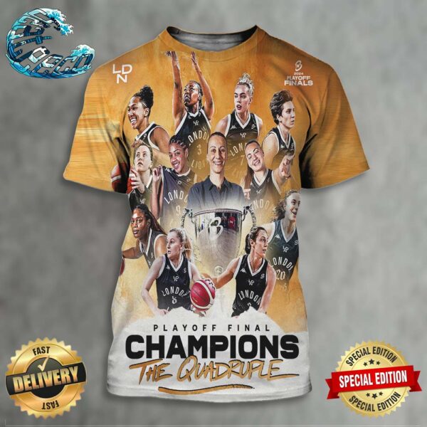 2024 Playoff Final Champions Are London Lions For 4-Peat All Over Print Shirt