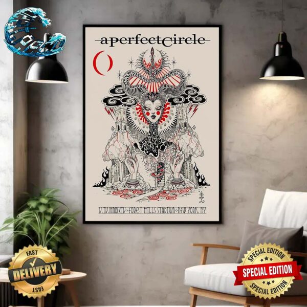 A Perfect Circle Tonight’s Performance At The Forest Hills Stadium New York On May 4th 2024 Wall Decor Poster Canvas