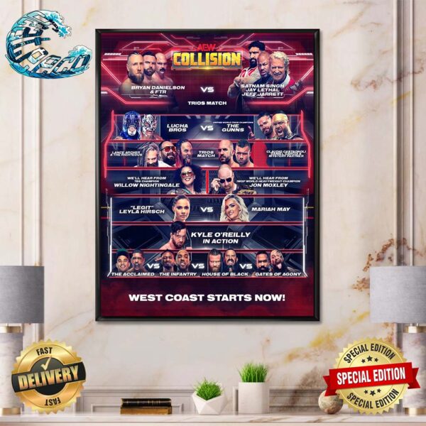 AEW Collision 2024 All Matchup Card Home Decor Poster Canvas