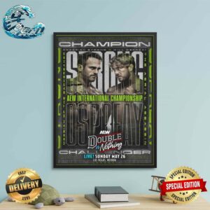 AEW Double Or Nothing Limited Art Print Matchup Monday Roderick Strong Vs Will Ospreay On May 26 Home Decor Poster Canvas
