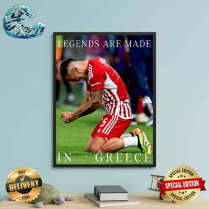 Adidas From Piraeus To Glory Tribute Olympiakos Fc Legends Are Made In Greece Home Decor Poster Canvas
