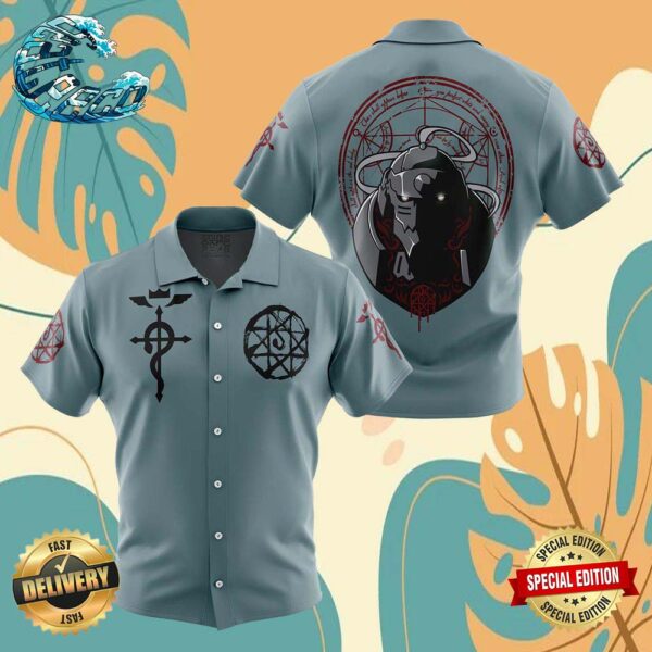 Alphonse V2 Full Metal Alchemist Button Up Anime Ape Hawaiian Shirt