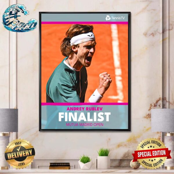 Andrey Rublev Takes Down Fritz To Advance To His First Mutua Madrid Open Home Decor Poster Canvas