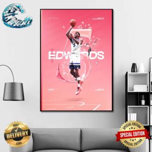 Anthony Edwards Adidas AE1 Georgia Red Clay Shooting Guard Home Decor Poster Canvas