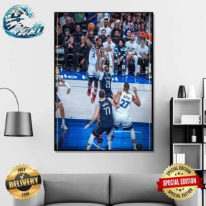 Anthony Edwards Are You Kidding Poster Dunk Of The Year Nominee In Game 3 On NBA Western Conference Finals 2024 Minnesota Timberwolves Vs Dallas Mavericks Wall Decor Poster Canvas