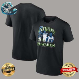 Anthony Edwards Black Minnesota Timberwolves Retro ’90s Vintage T-Shirt
