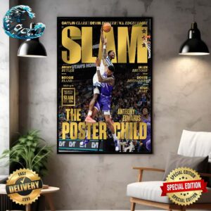 Anthony Edwards Cover Iconic Dunk Immortalized On The Cover Of SLAM 249 Gold The Metal Editions Home Decor Poster Canvas