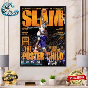 Anthony Edwards Cover Iconic Dunk Immortalized On The Cover Of SLAM 249 Orange The Metal Editions Decor Poster Canvas