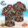 Arizona Coyotes America Flag Tropical Floral Aloha Hawaiian Shirt, Beach Shorts Custom Name For Men Women