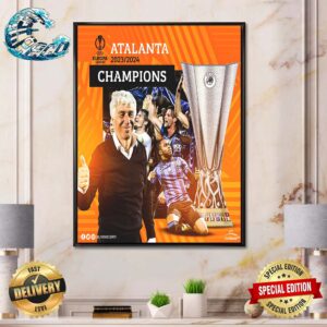 Atalanta Shock The World After Defeats Bayer Leverkusen To Claim Their First-Ever Europa League Title Home Decor Poster Canvas
