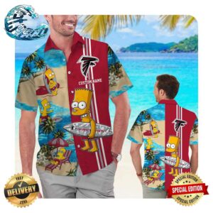 Atlanta Falcons Simpsons Custom Name Hawaii Shirt Summer Button Up Shirt For Men Women